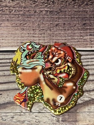 Die-cut Spooky Monsters Fight Pog Milk Cap #7 Vintage 1995