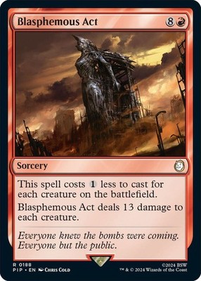 1x Blasphemous Act - Universes Beyond: Fallout - NM  -  MTG