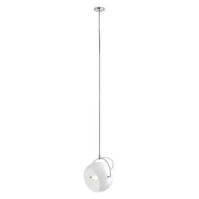 Fabbian Beluga White Glas-Hängeleuchte Pendelleuchte Deckenlampe Leuchte Ø 20 cm