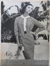 1964 Women's Nelly Don plaid jacket and skirt Vintage fashion ad