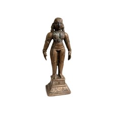 1850's Antique Hindu goddess devi statue old bronz standing holy worship idol