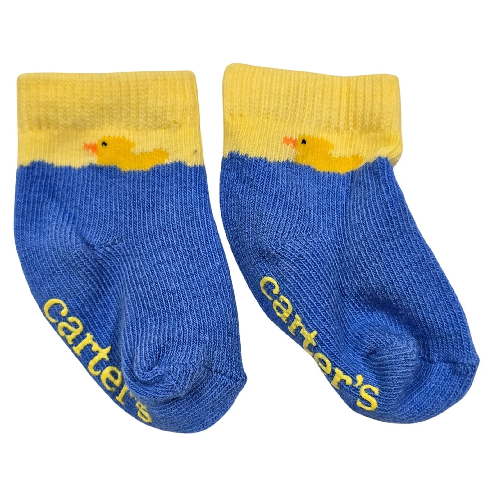 Carter's Baby Socks Yellow Duck Blue Water Rubber Ducky Bath Time 0-3-6-9
Opens in a new window or t