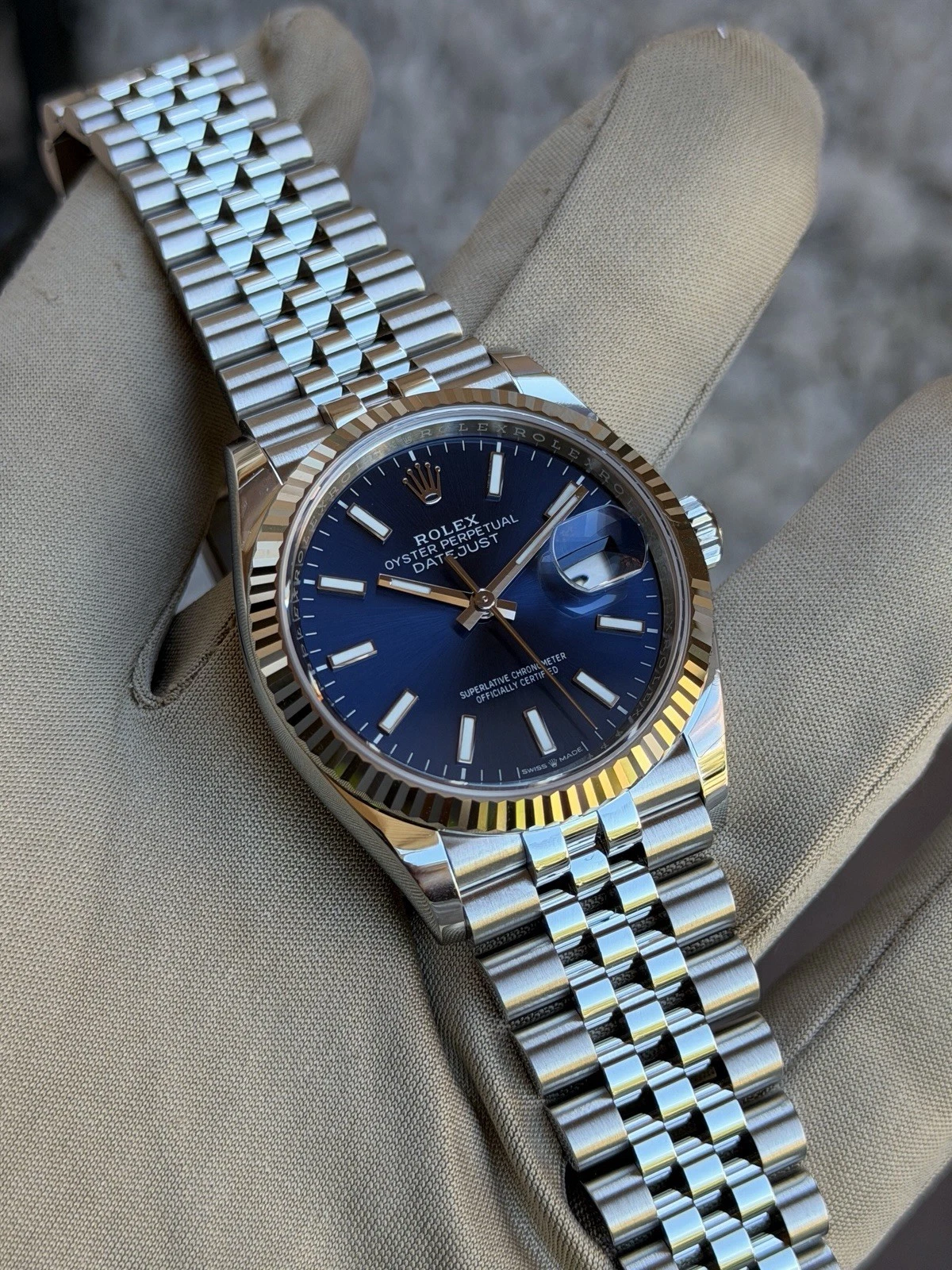Rolex — Rolex Datejust 36 126234 36mm Blue Dial 18k Gold Steel Jubilee 2026 NEW