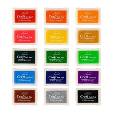 Ink Pad, 15 Colors Washable Stamp Pads for Kids, 15PCS