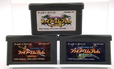 Fire Emblem Binding Blade + Blazing + Sacred Stones 3Games Set GBA Japan Ver.