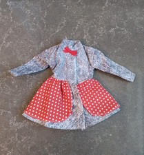 Vintage 1990 Barbie Doll Blue Jean Dress Red and White Dots 8750