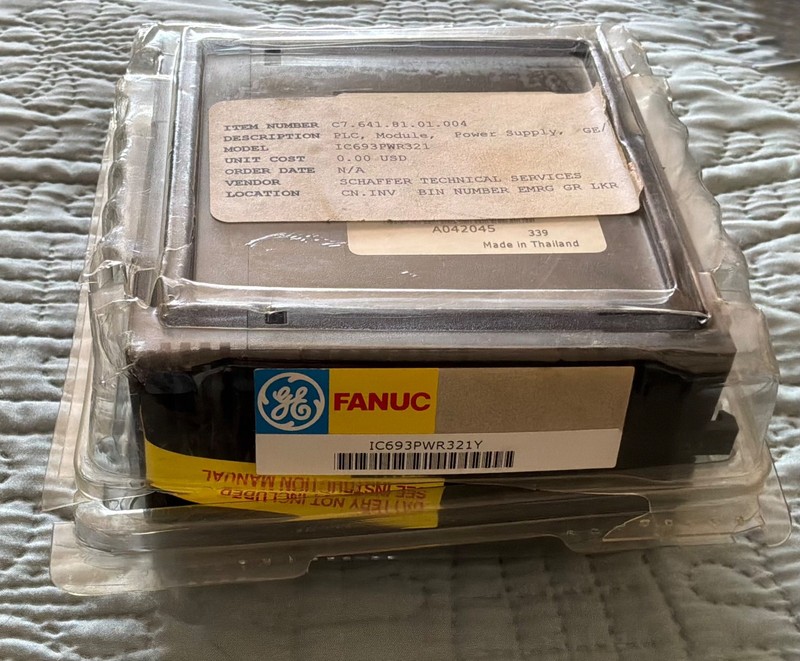 GE IC693PWR321Y PLC Power Supply — New, Open Box, Unused