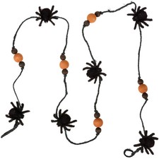 Spider  Bead Halloween Garland, 72" Length, Primitives by Kathy, NWT
