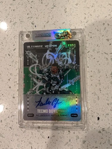 Bo Jackson Battle Arena Tecmo Ultimate Weapon Randall Cunningham AUTO STEEL