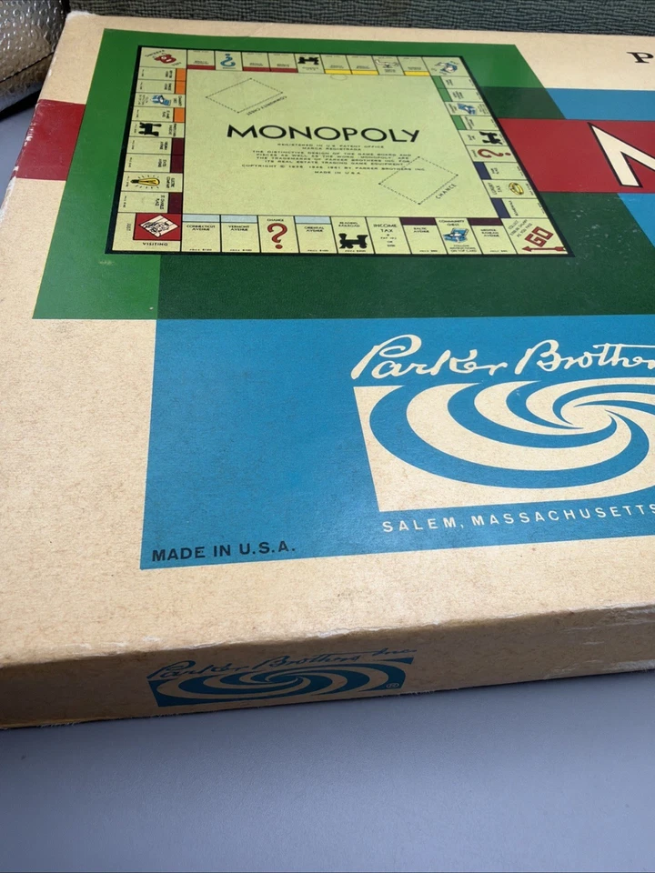 Vtg 1961 Monopoly Board Game By Parker Brothers game Items Sealed Bonus 8 Board - Image 2 of 4