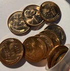 1955-S 1C RD BU Lincoln Wheat Cent - Partial Roll - (35 coins) #55s