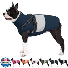 AOFITEE Dog Coat, Waterproof Dog Jacket Winter, Dogs Coat with Harness Built 