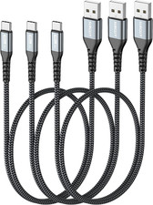 USB C Cable 1.5FT 3Pack 3A USB to USB C Cable Fast Charging Data Transfer Brai