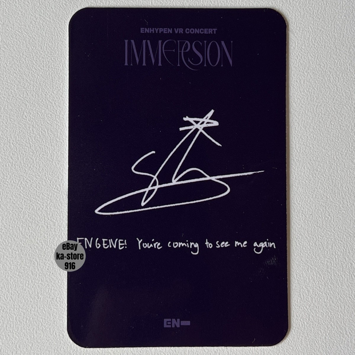 ENHYPEN IMMERSION VR CONCERT megabox benefit poca PHOTOCARD