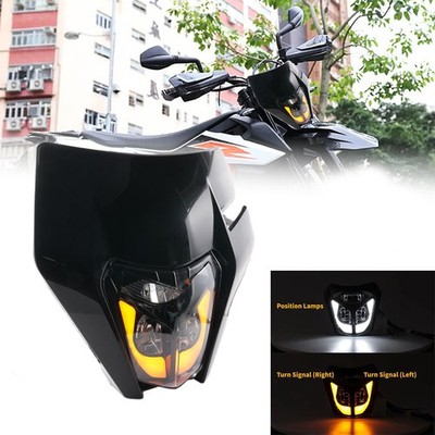 E-Nummer neu LED Scheinwerfer mit Verkleidung Maske für KTM 250 350 450 500 690