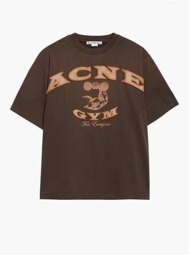 Acne Studios Brown ACNE Gym Graphic Logo Crew Neck Short Sleeve T-Shirt XXL