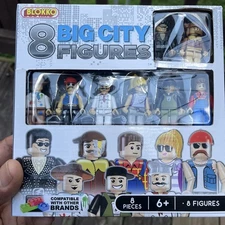 Blokko Big City Collection 8 Mini figures Limited Edition Figurines