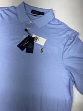 NWT Polo Ralph Lauren Mens XL Classic Fit Polo Shirt Blue Flesh Pony 100 Cotton