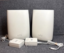 Netgear Orbi Tri-band WiFi Mesh Router RBR50  Satellite RBS50 Bundle w/ Power