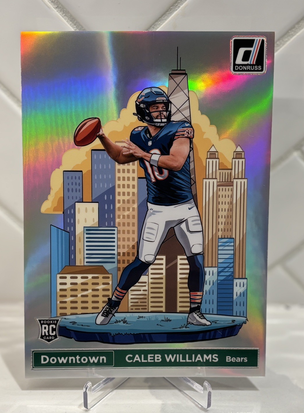2024 Panini Donruss Oversized Downtown! Caleb Williams RC in Sleeve & Top Loader