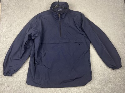 Lands' End Anorak Jacket Womens Large 14-16 Blue Northrop Grumman Zip Pullover