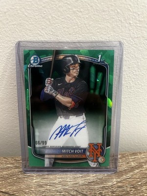 2025 Bowman Mitch Voit 1st Bowman Green Sapphire Auto 66/99 New York Mets  