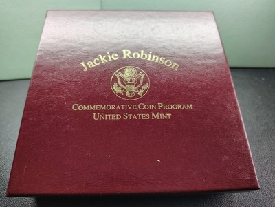 1997  Jackie Robinson Commemorative 4 Coin Set EMPTY BOX w/ COA