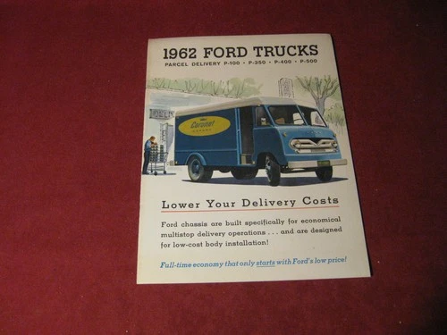 1962 Ford Delivery Van Truck Sales Brochure Booklet Catalog Old Original