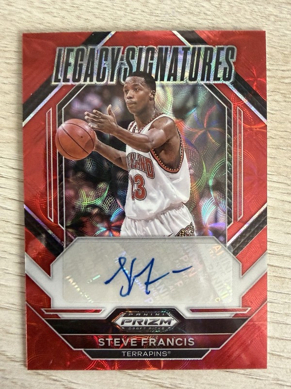 2023-24 Panini Prizm Draft Picks Legacy Signatures Steve Francis Auto /40