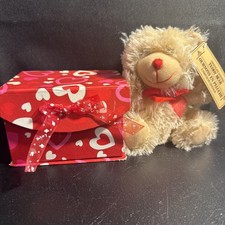 Valentine Plush Teddy Bear With Heart Box. Pre-owned Excellent Condition.