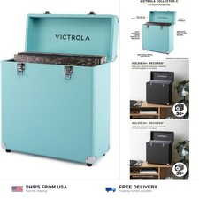 Victrola Collector II 2026 Model Vinyl Record Storage Case Hold 30 Vin...