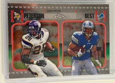2010 Topps Chrome Adrian Peterson Jahvid Best Rookie Gridiron Lineage CGL-PB 