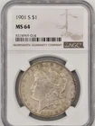1901-S $1 Morgan Silver Dollar - Key Date - NGC MS 64