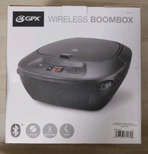 GPX Bluetooth Boombox BCB117B CD Player AM/FM Radio, New