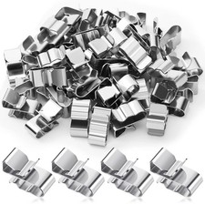 50 Pcs Stainless Steel Trailer Frame Wire Clips: 22.5mm, for Boat, PV Wiring.