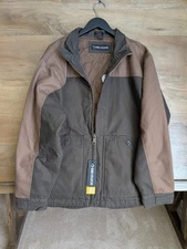 Dri Duck Horizon Two-Tone Jacket Mens XL Brown Quilted Lined Canvas Zip 5089 NWT