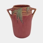 Roseville Velmoss II Rose Pink 1935 Vintage Art Deco Pottery Ceramic Vase 714-6