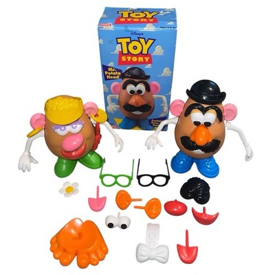 初期トイストーリー 1995年 Mr. Potato Head フィギュアセット Vintage Toy Story 1995 Mr Potato Head Original Box W/ Many