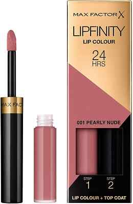 MAX FACTOR Lipfinity 2 Step Lip Colour + Top Coat 24Hrs Lip Tint Lippenstift 001