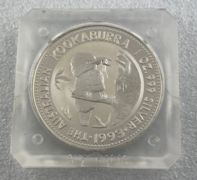 1993 Australian Kookaburra 1oz Silver $1 Coin - In original square