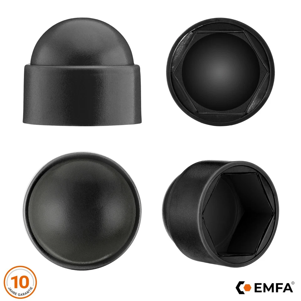 Cache ecrou dimensions M5-M30 pour clé de 8-46 mm cache-vis cache boulon noir - Bild 4 von 4