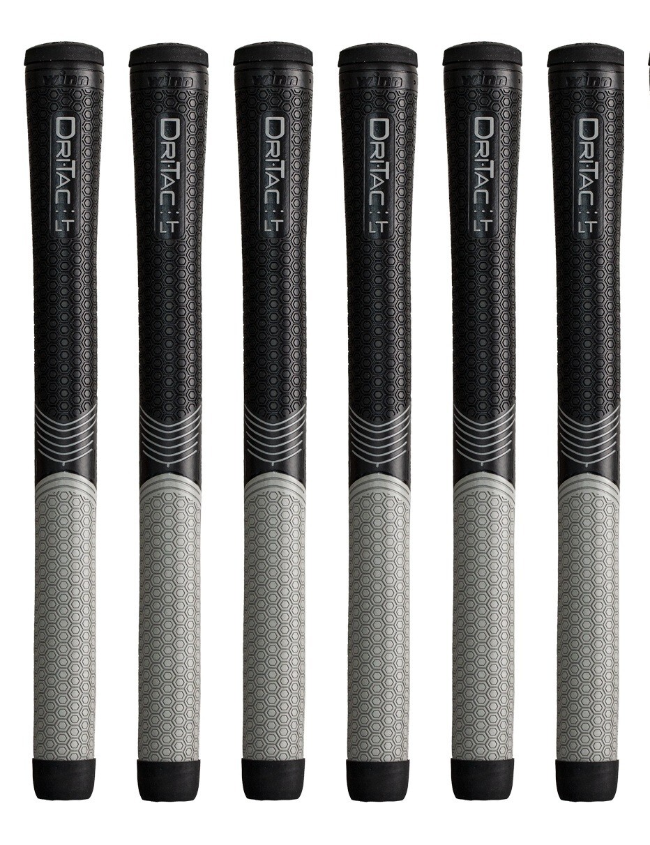 Set of 6 Winn Dritac LT (less Taper) Golf Grip 7LTDTBKG eBay