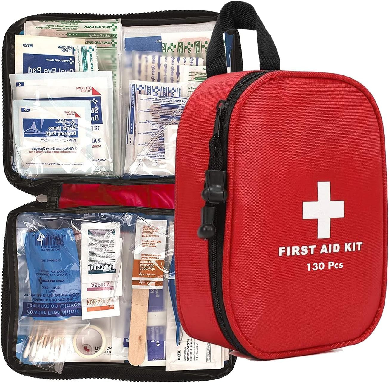 First Aid Kit 130Pcs Medical Travel  Emergency Bag
