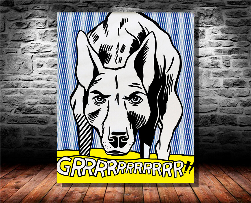 90s Roy Lichtenstein 犬 「GRRRRRRRRRRR!!」 GRRRRRR, Roy