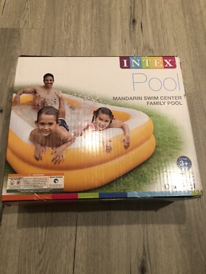 Intex Mandarin Swim Center Family Kids Inflatable Swimming Pool