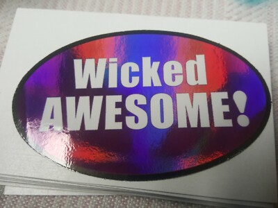 Decal Sticker  Wicked Awesome! 2.5x 4