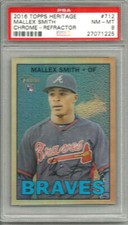 2016 Topps Heritage Mallex Smith  Chrome - Refractor PSA 8 RC