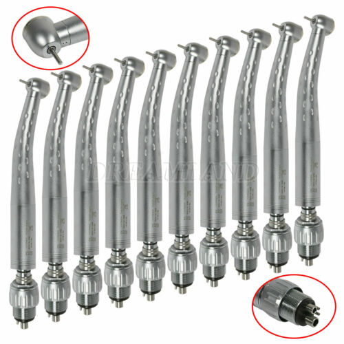 10 Dental Turbine High Speed Handpiece w/4H Quick Coupler Swive lOEM