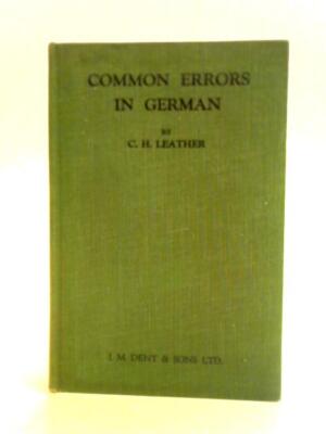 Common Errors in German w. Rapid Corrective Exercises (Leather-1932) (ID:00602)