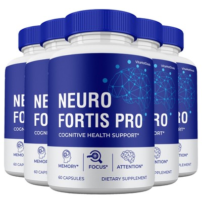Neuro Fortis Pro Capsules, Supplement for Brain & Cognitive Health  (5 Pack)